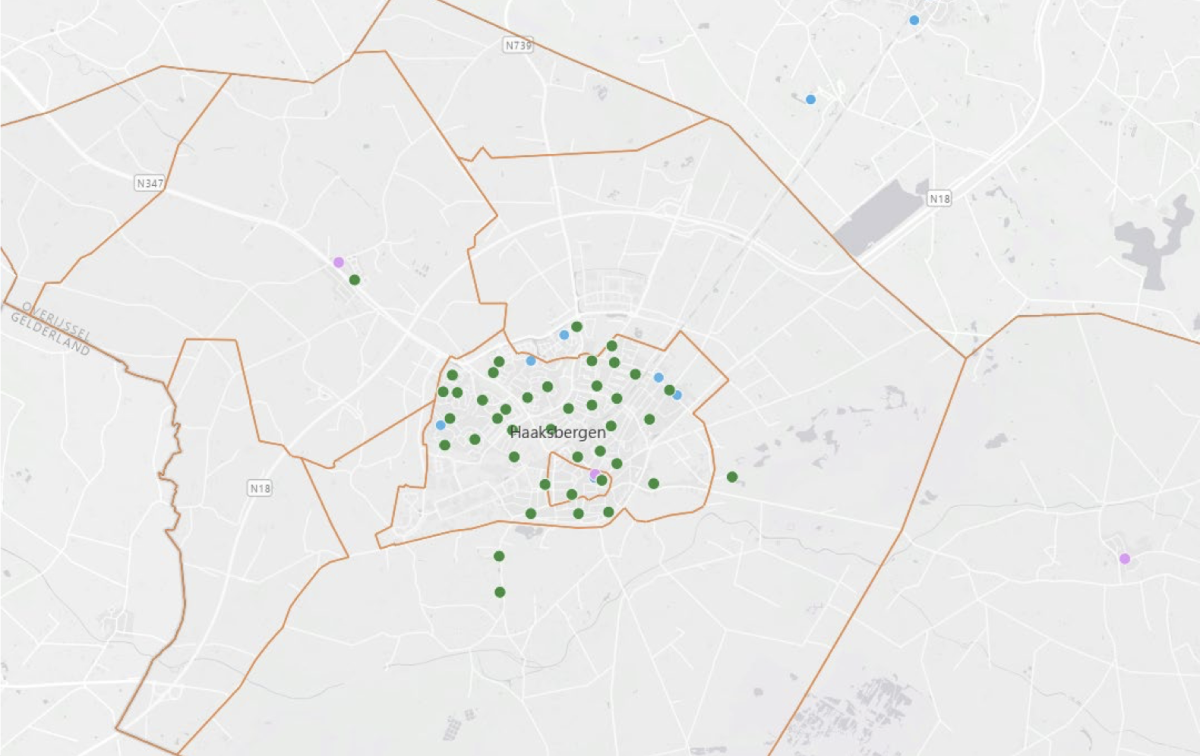 kaart van Haaksbergen